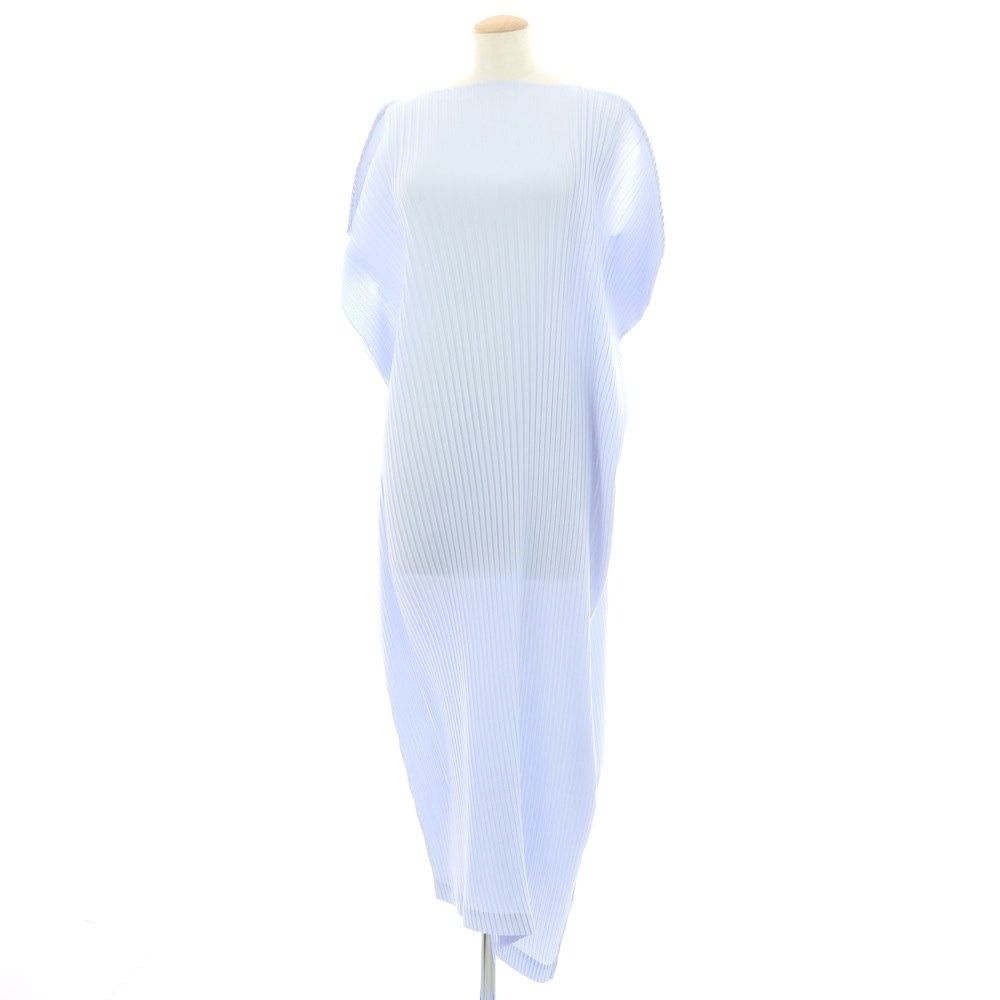 イッセイミヤケ ISSEY MIYAKE 春夏 ワンピース アイスブルー サイズ表記なし L位 レディース