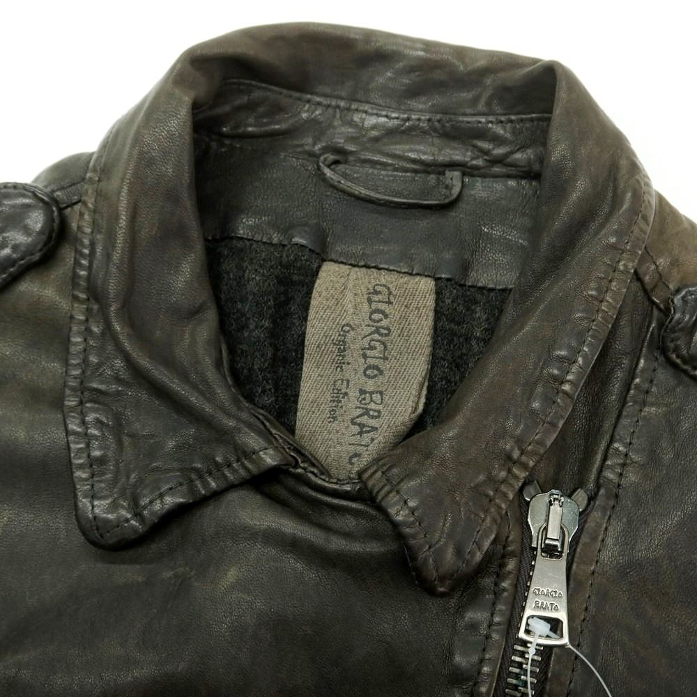 中古】ジョルジオブラット GIORGIO BRATO ラムレザー ライダース