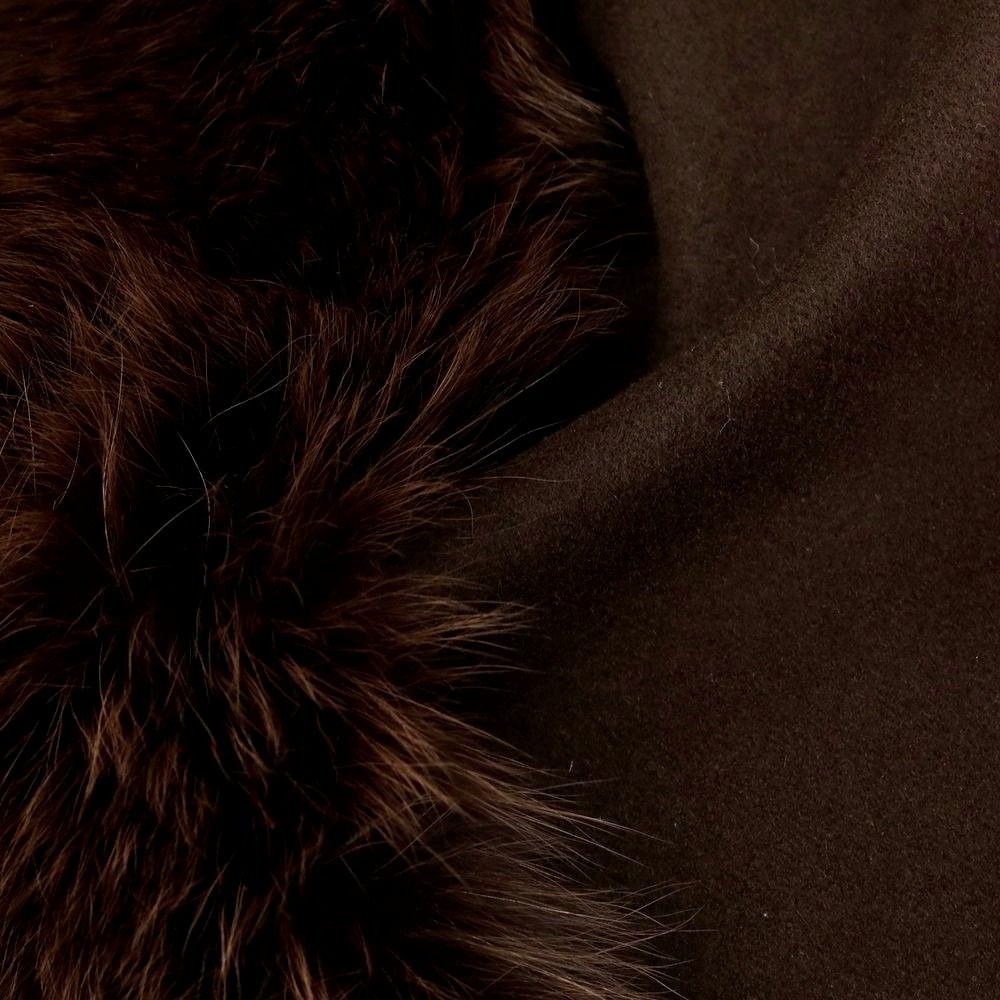 割引 【】モガ MOGA ウールカシミヤ ブルーフォックスファー ポンチョ