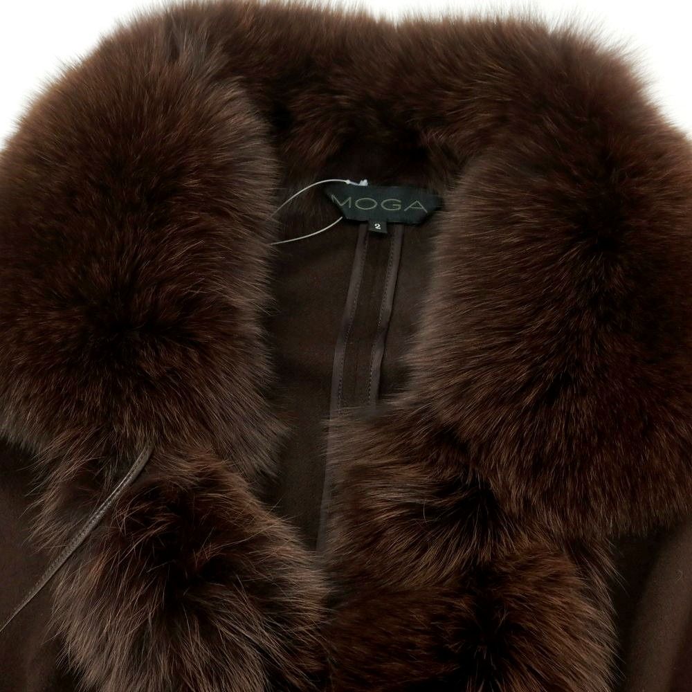 割引 【】モガ MOGA ウールカシミヤ ブルーフォックスファー ポンチョ