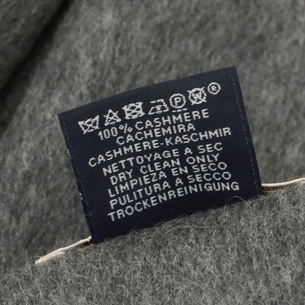 【中古】エルメス HERMES ウール マフラー ブラックxグレー【ユニセックス】 中古】エルメス HERMES ウール マフラー ブラックxグレー【ユニ