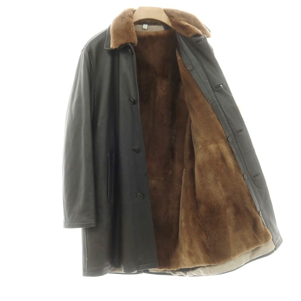中古】ロンギ LONGHI BARNEYS NEW YORK別注 レザー ステンカラーコート