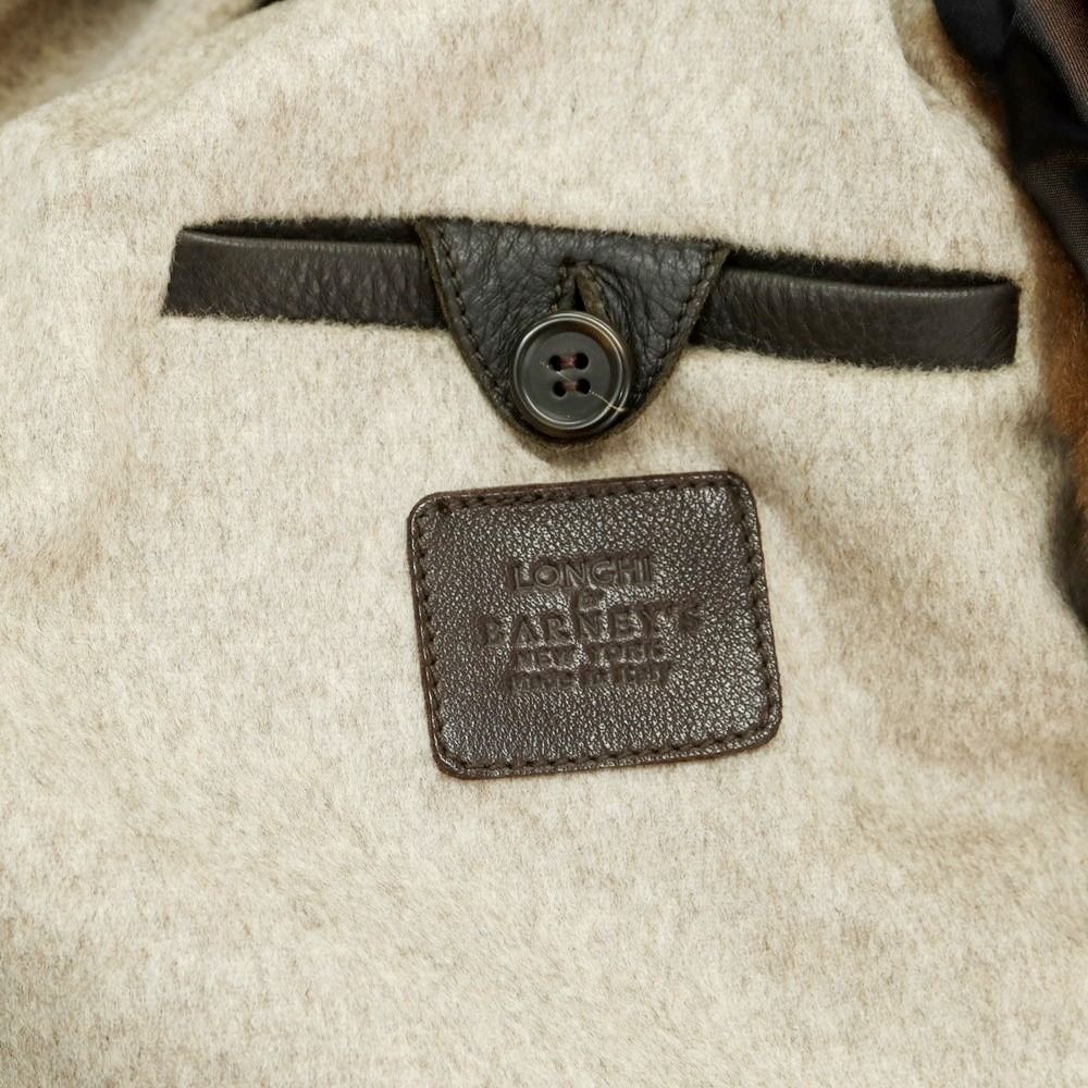 中古】ロンギ LONGHI BARNEYS NEW YORK別注 レザー ステンカラーコート