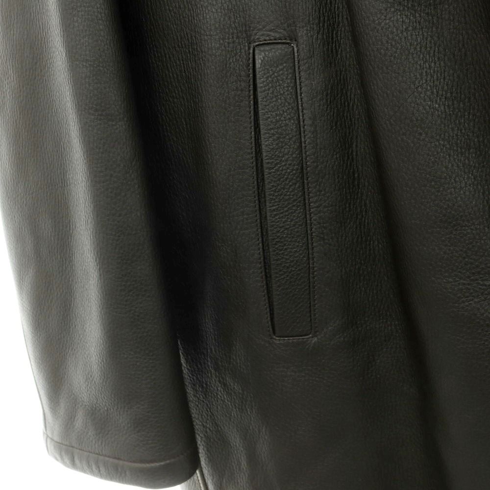 中古】ロンギ LONGHI BARNEYS NEW YORK別注 レザー ステンカラーコート