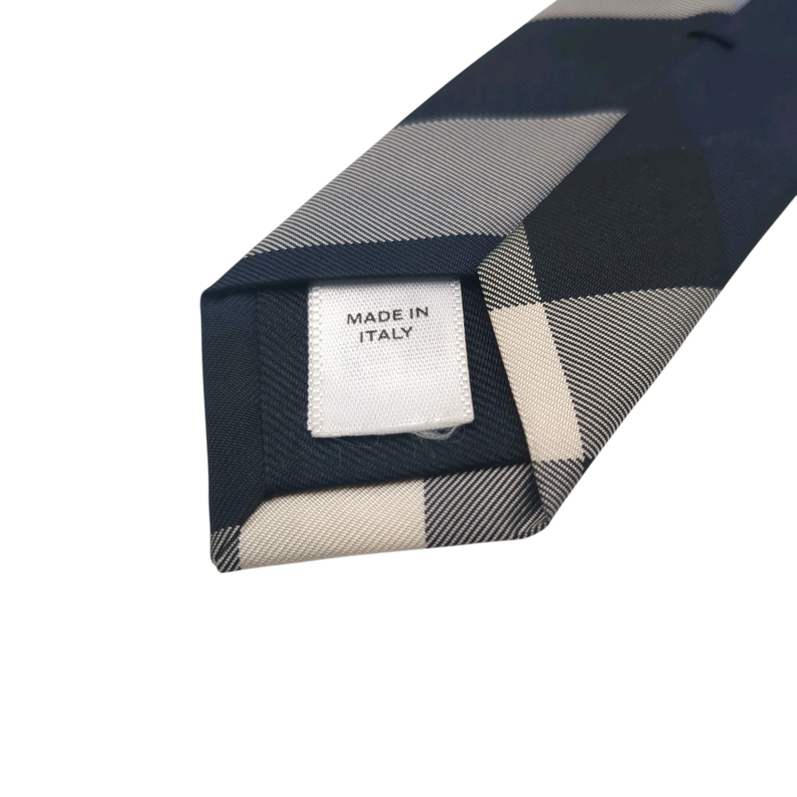  バーバリー ネクタイ タグ メガチェック ネイビー シルク100％ ネクタイ 小物