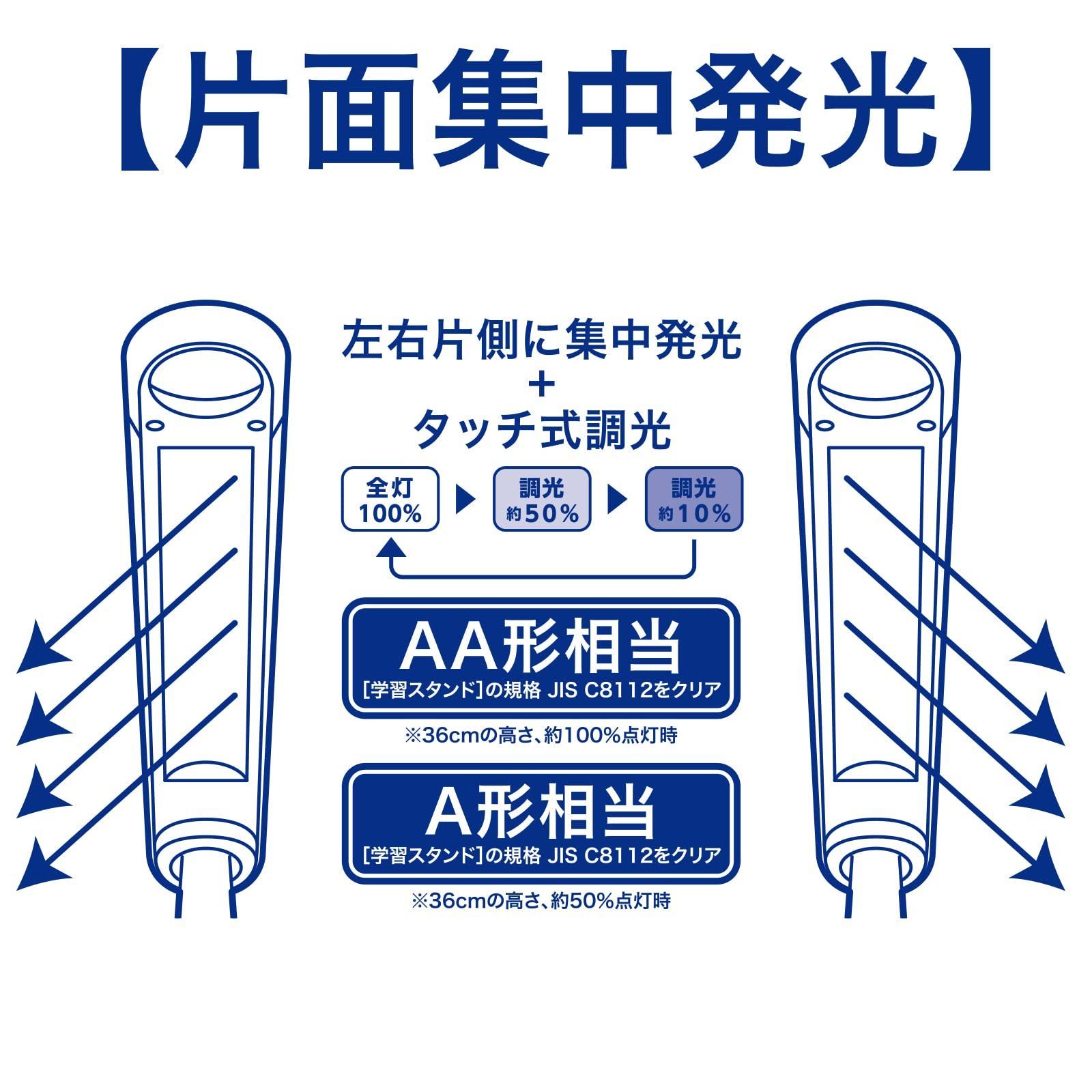  06 1808 LEDタッチ式調光アームライト_AS LD 712 AK W その他 文房具 事務用品