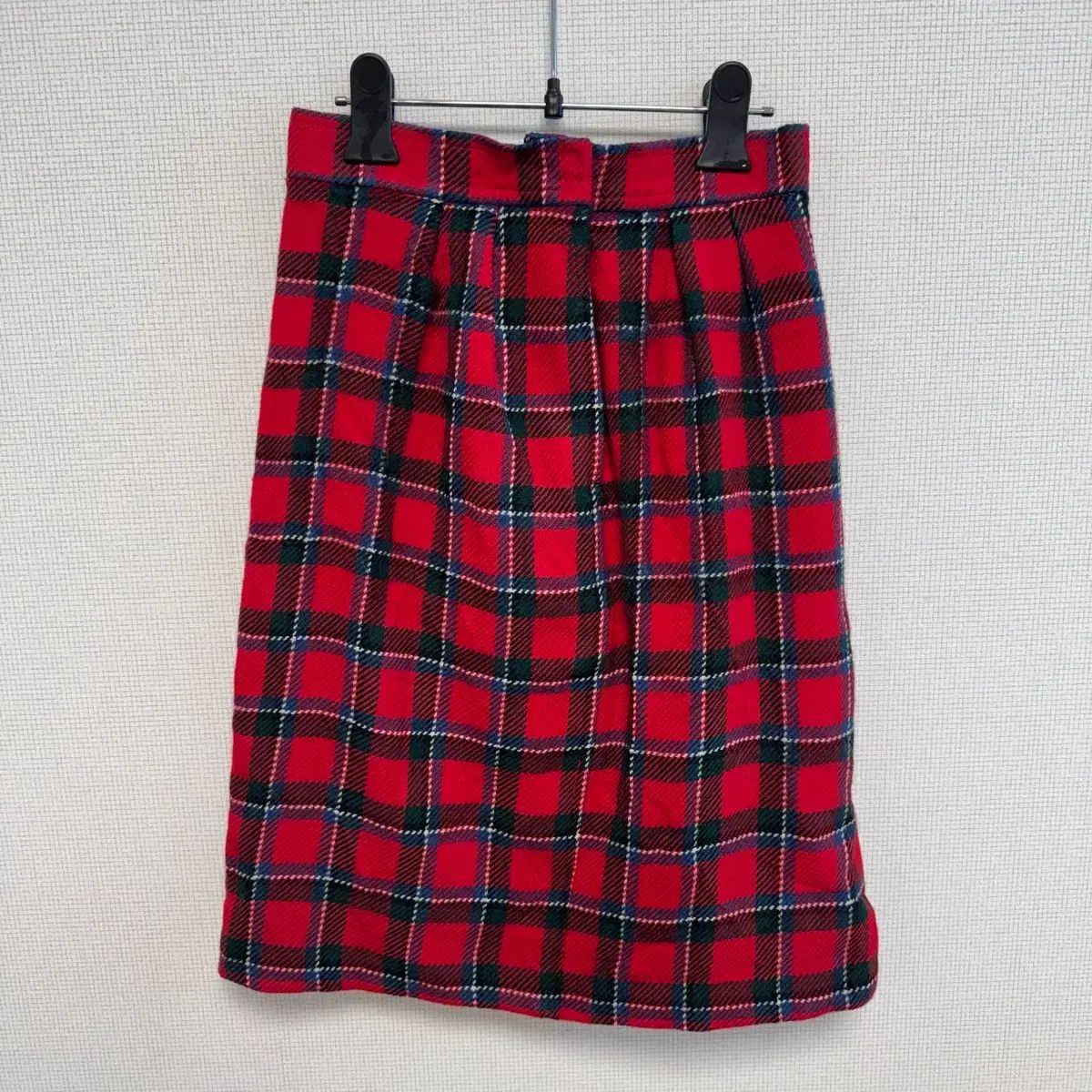 215 イヴ サンローラン Yves Saint Laurent チェック ウール ミニスカート