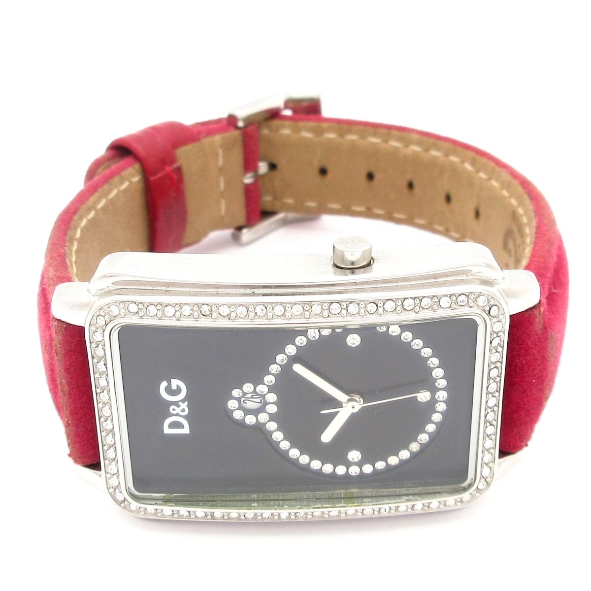 D-G ディーアンドジー 腕時計 - レディース TIME スクエア 黒