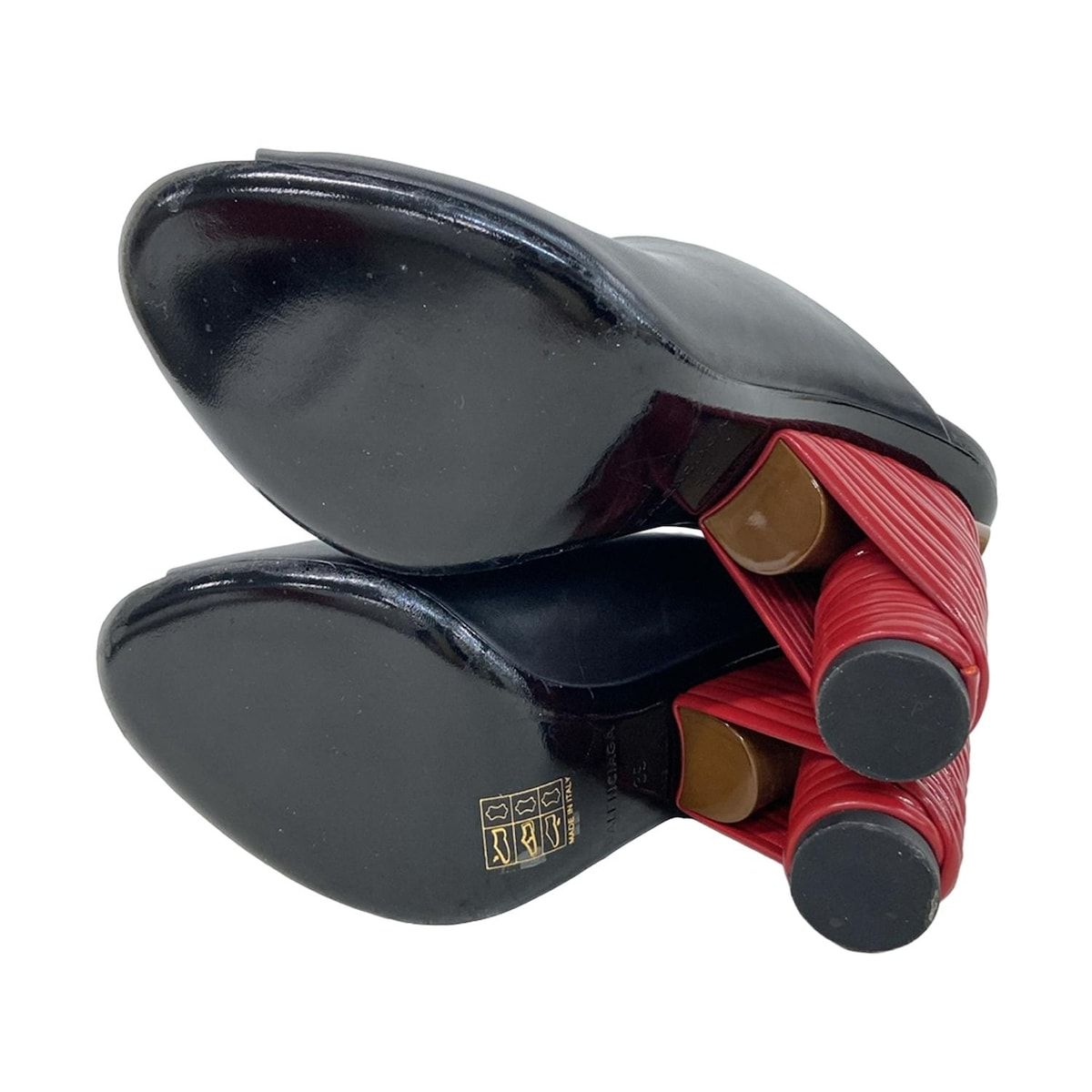 黒×レッド レザー