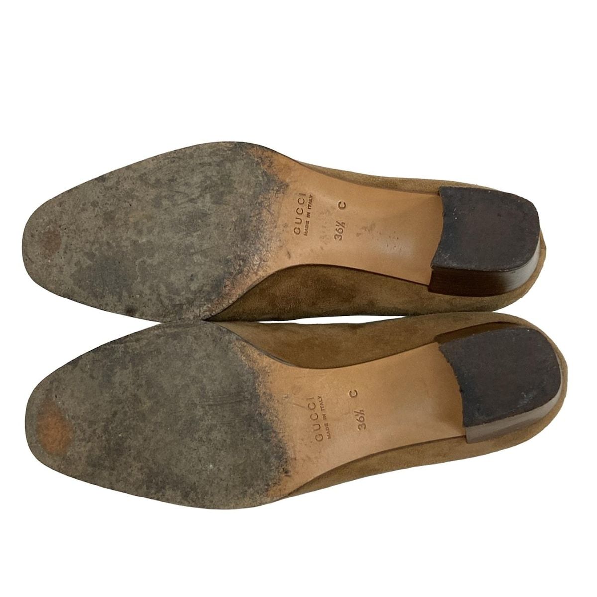 美品 GUCCI グッチ スエード バンブー パンプス ローファー ベージュ 美品 GUCCI グッチ スエード バンブー パンプス ローファー ベージュ