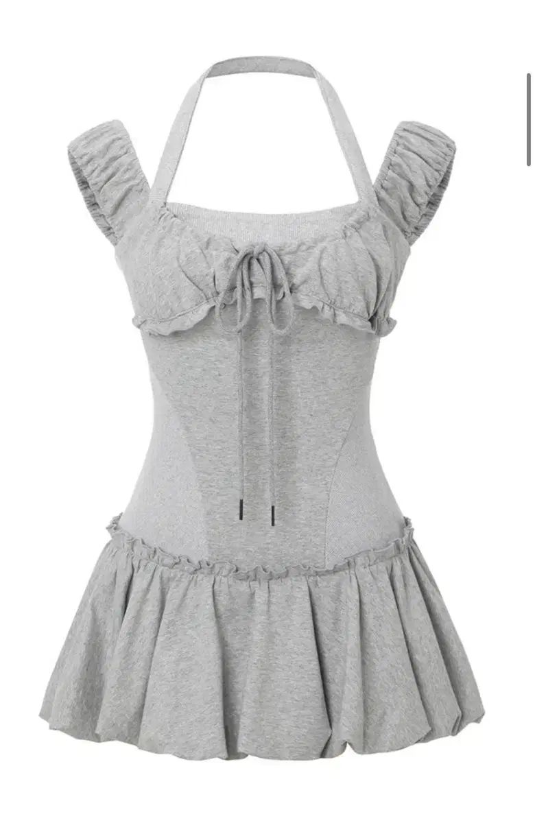 スリータイムズ アンド ホルター ワンピース グレー