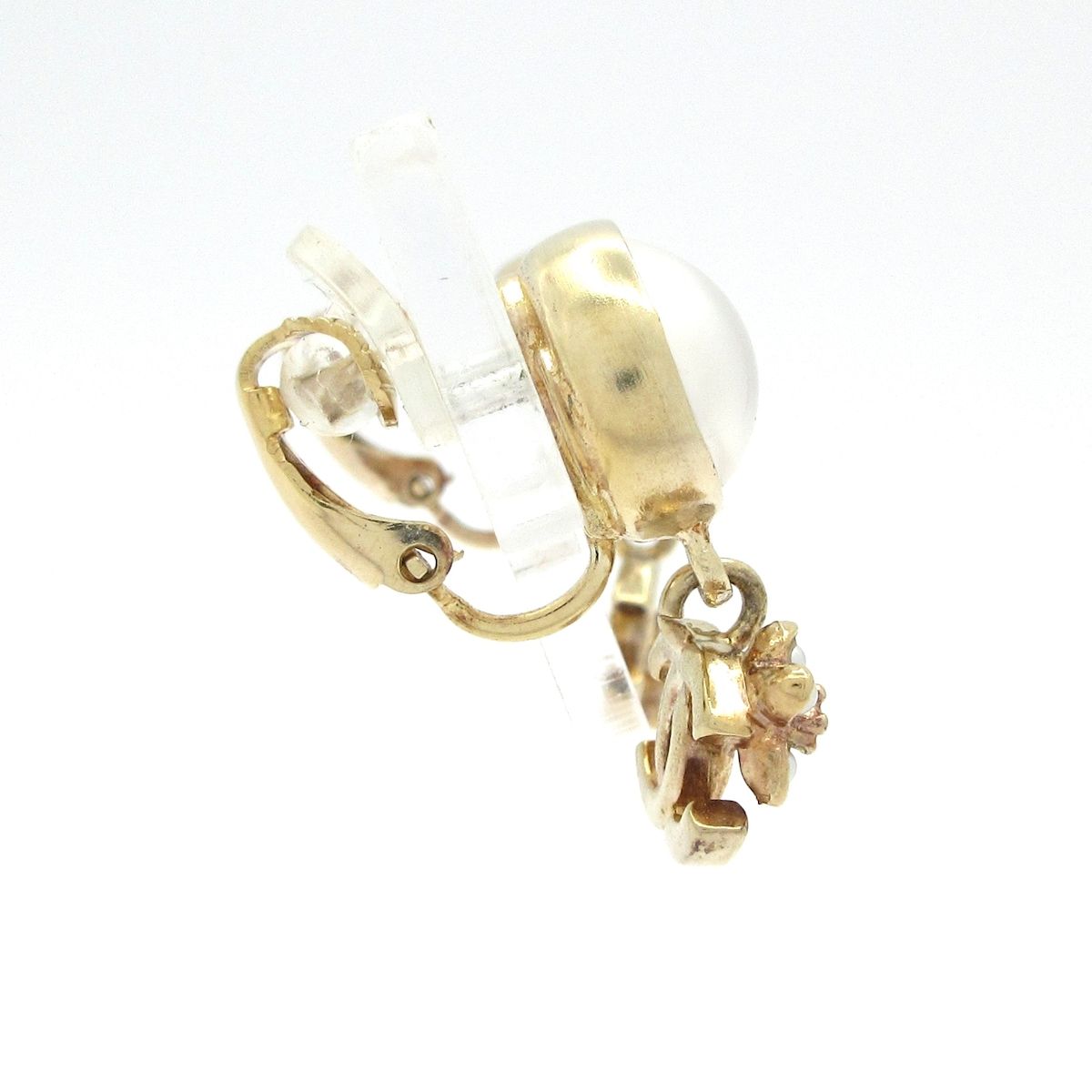 CHANEL シャネル イヤリング ゴールド×白×クリア ココマーク