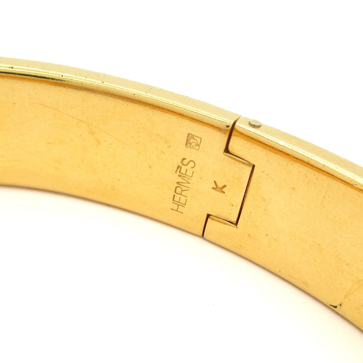  HERMES エルメス バングル クリックH ゴールド ライトブルー バングル リストバンド アクセサリー