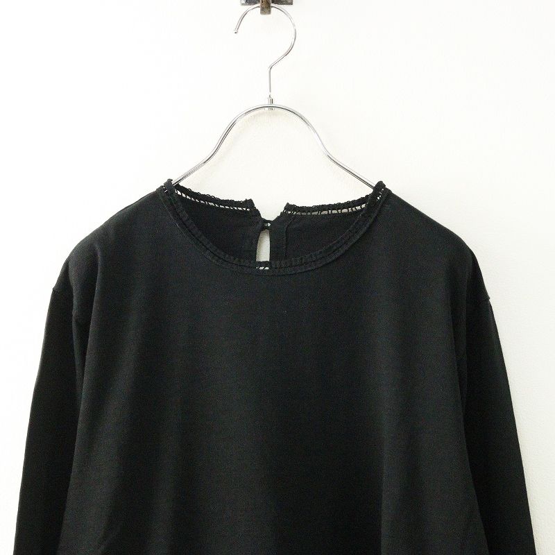 定価3.5万 2025 SS 45 R rpm フォーティファイブアール スーピマ天竺のフ Tシャツ 3 ブラック コットン カットソー