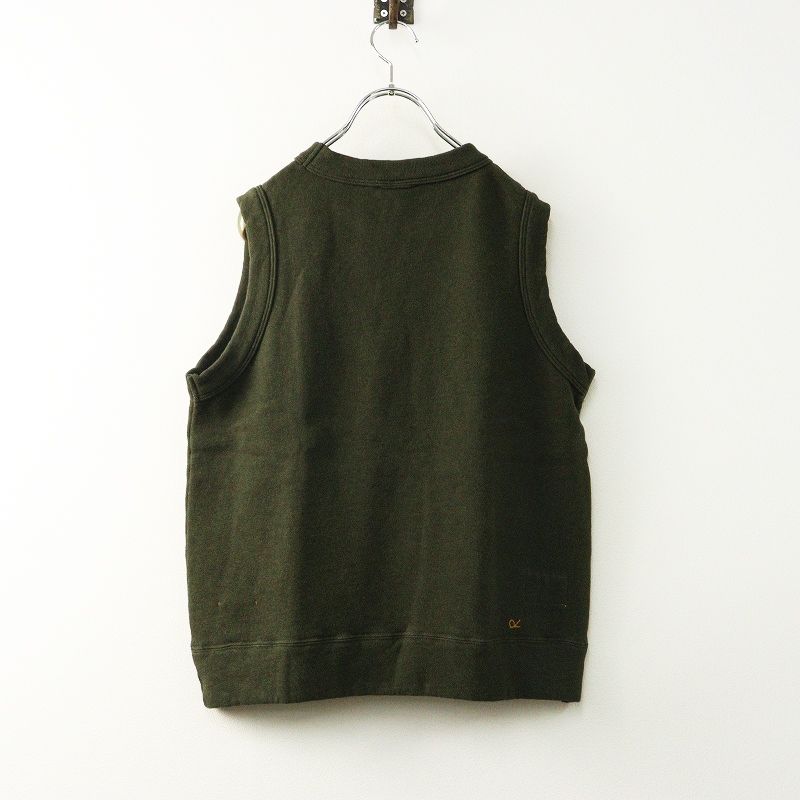 定価2 9万 2025 SS 45 R rpm フォーティファイブアール 裏毛のベスト トップ 3 カーキ 裏起毛 ノースリーブ