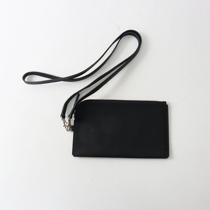 アーツ＆サイエンス ARTS-SCIENCE Longstrap phonepouch ブラック カウレザー 牛革