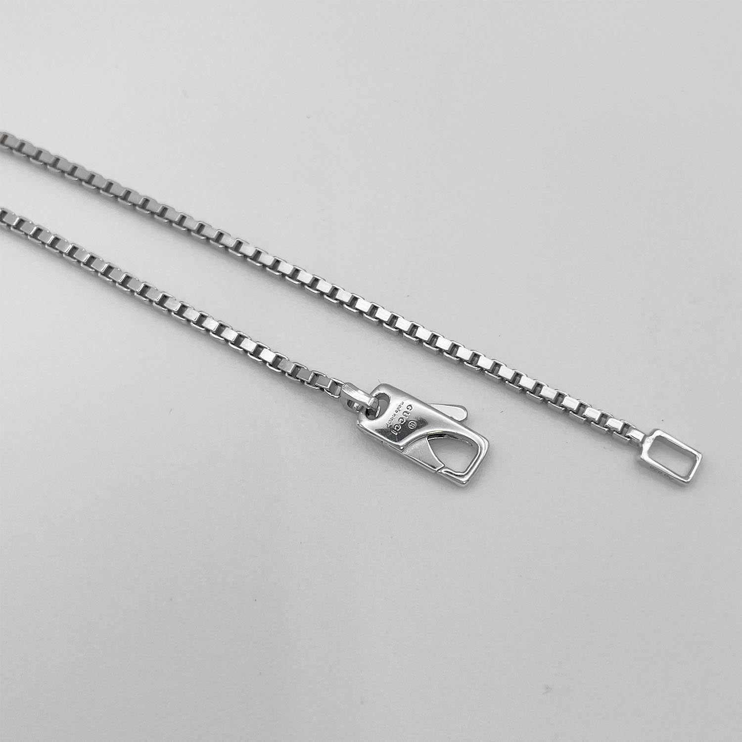 GUCCI グッチ　ベネチアン　スクエアチェーン　SV925 シンプル 40cm GUCCI グッチ ネックレス メンズ 父の日 レディース 母の日 シルバー