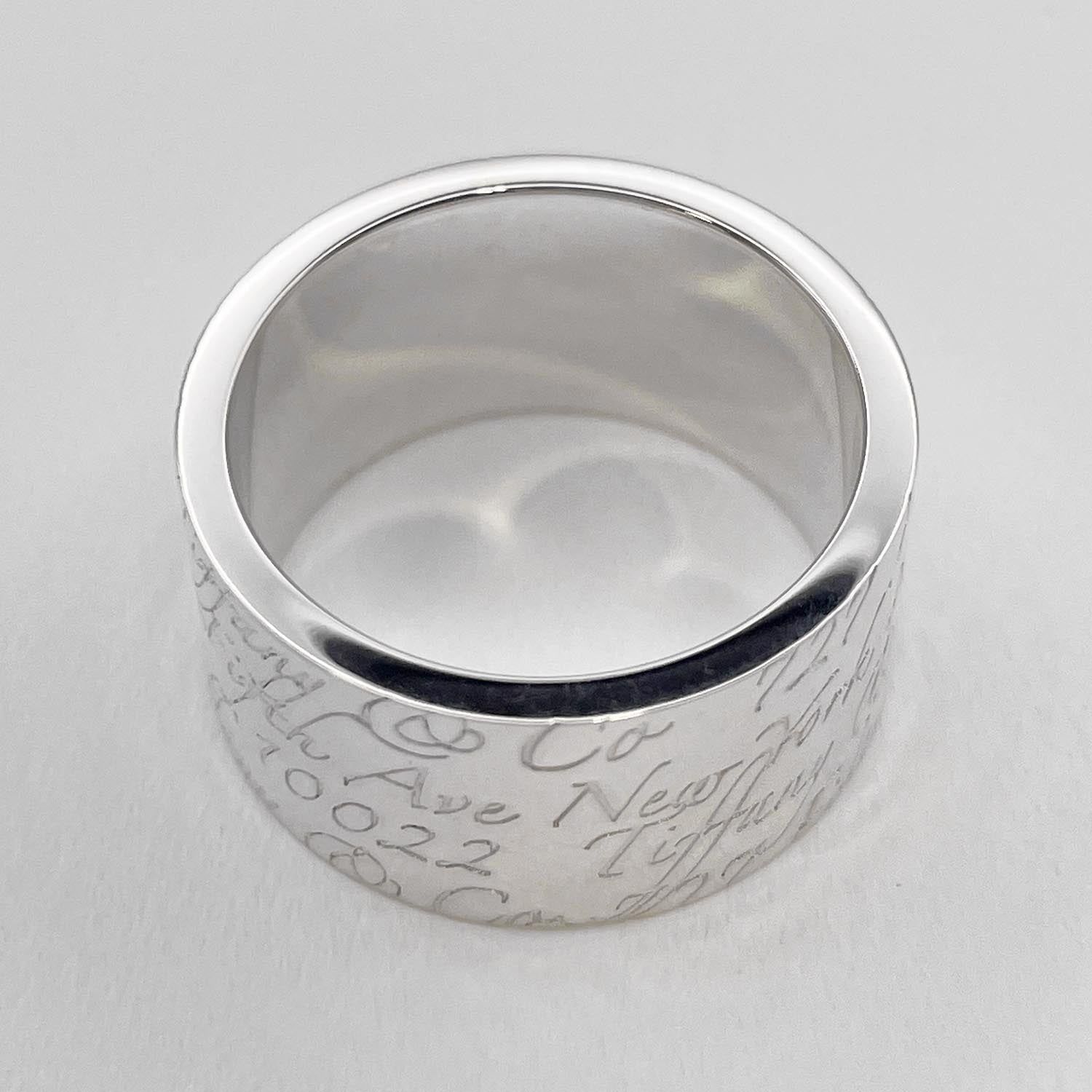 Tiffany&Co. ティファニー 11.5号 ノーツ ワイドリング 指輪