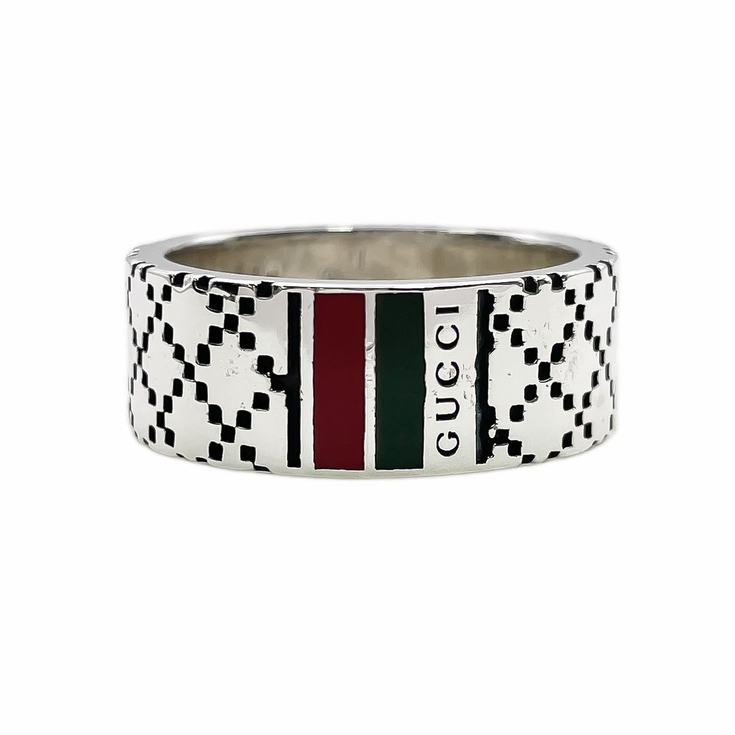 GUCCI グッチ 15.5号 ディアマンティッシマ リング 指輪 ロゴ シェリー