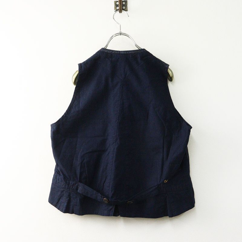 定価4 8万 45 R rpm フォーティファイブアール 45プチデニムのベスト 濃 3 インディゴ ネイビー ジレ ダブル