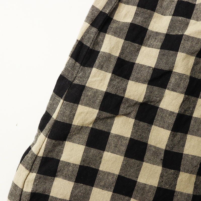 2023SS ネストローブ nest Robe ギンガムテーパードパンツ F‖ブラック