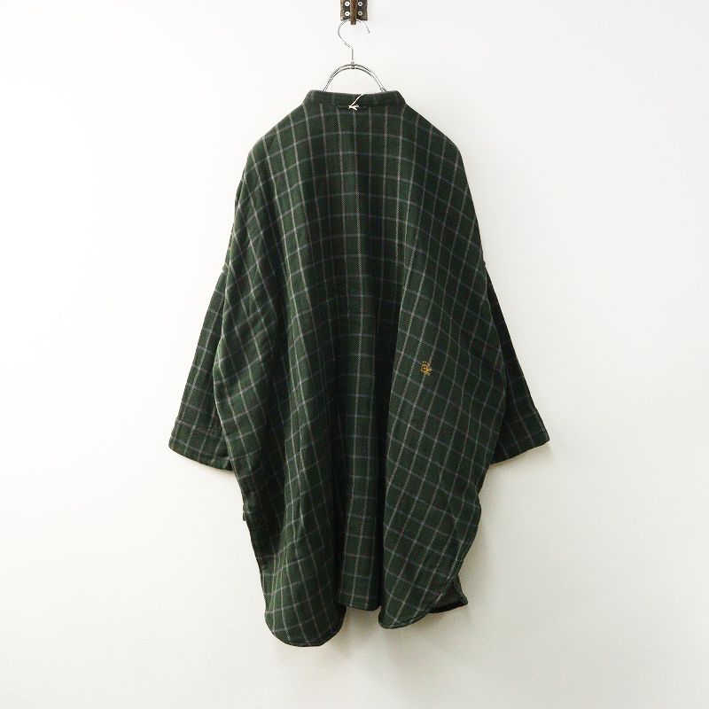 定価3.6万 45 R rpm フォーティファイブアール ONEONE いろいろインドネルのフリルチュニック ダークグリーン