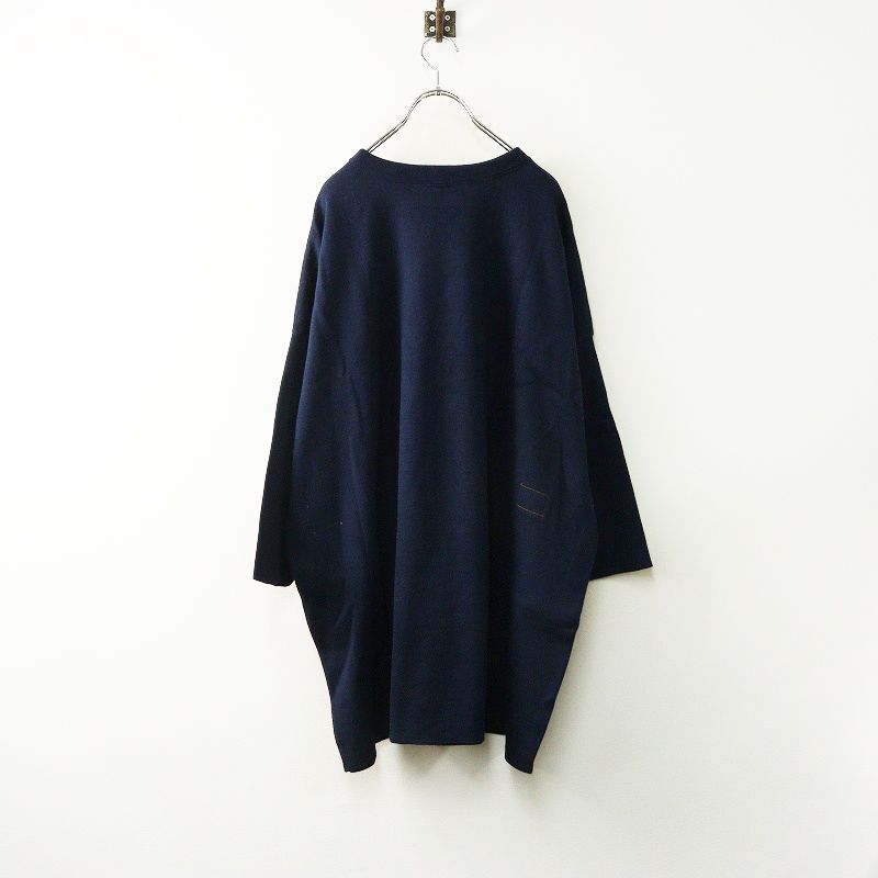 定4.4万 45 R rpm フォーティファイブアール スムースのチュニック ネイビー スーピマコットン ニット ワンピース