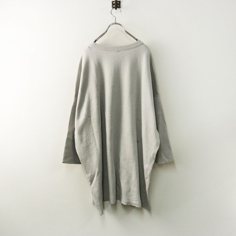 定4.4万 45 R rpm フォーティファイブアール スムースのチュニック グレー スーピマコットン ニット ワンピース