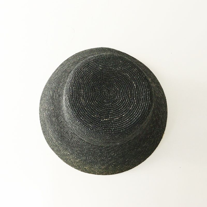 美品 ウィカグロサリー WICA GROCERY ストローハット＼グレー 麦わら