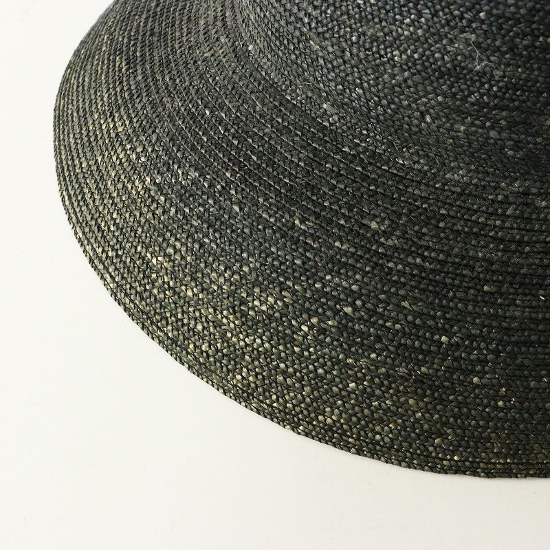 美品 ウィカグロサリー WICA GROCERY ストローハット＼グレー 麦わら