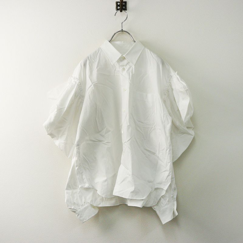 極美品 AD2024◎タオコムデギャルソン 丸襟シャツ ビッグシルエット 白 極美品 AD2024◎タオコムデギャルソン 丸襟シャツ ビッグシルエット 白