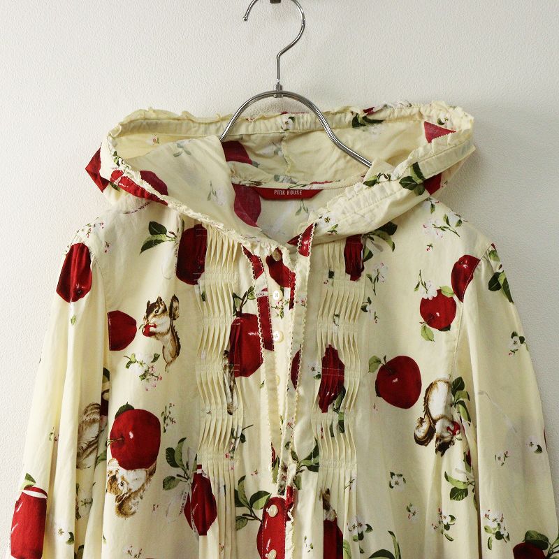  2019 AW ピンクハウス PINK HOUSE アップルブロッサム 綿ローンフードティアードワンピース ベージュ┃ その他 その他