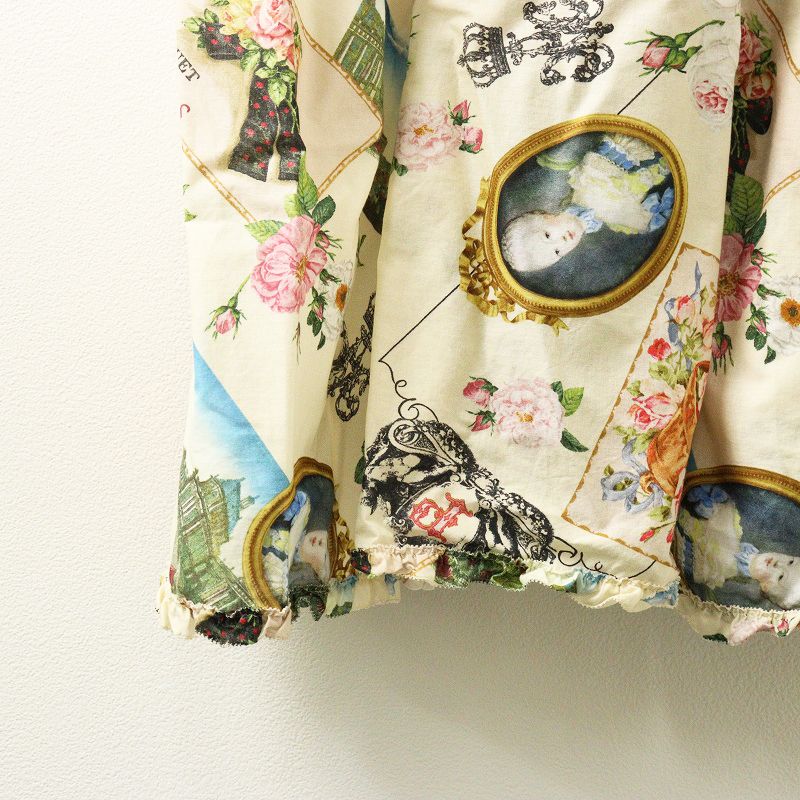 HOUSE ブーケモチーフプリントミディワンピース