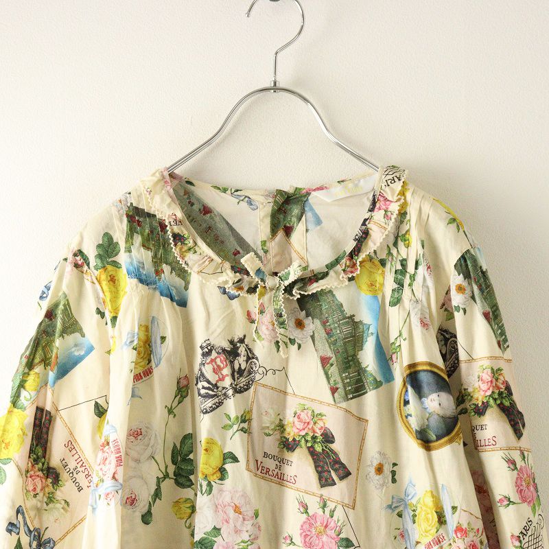 HOUSE ブーケモチーフプリントミディワンピース