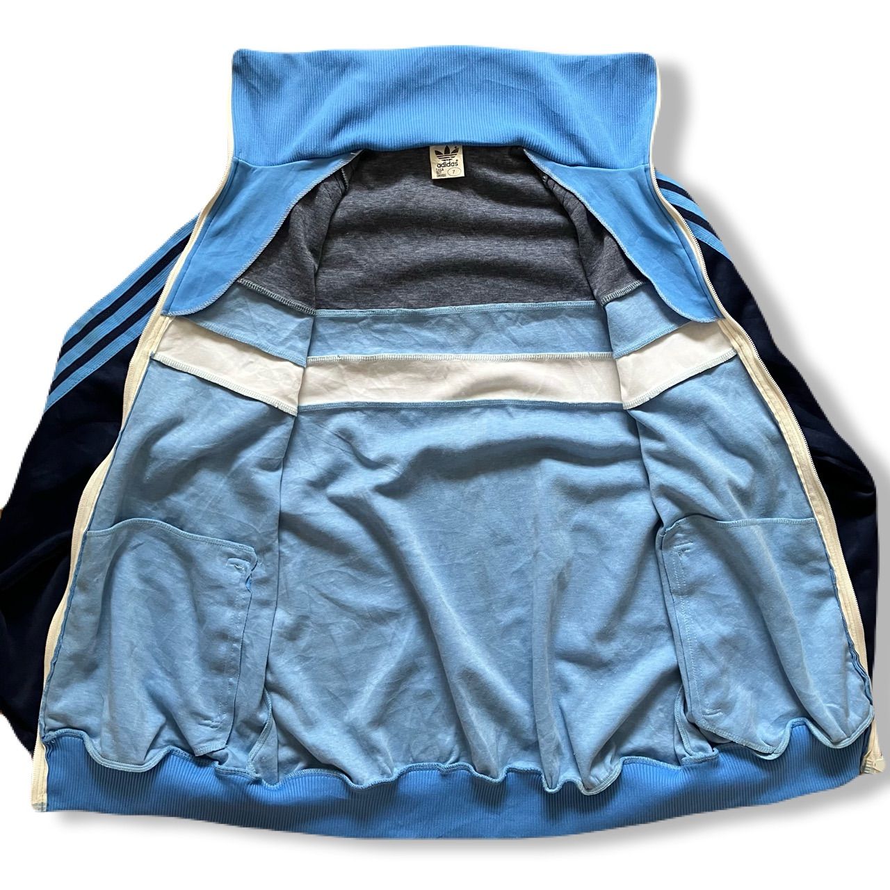 ヴィンテージ adidas アディダス 80s - 90s L ブルー ハイネック