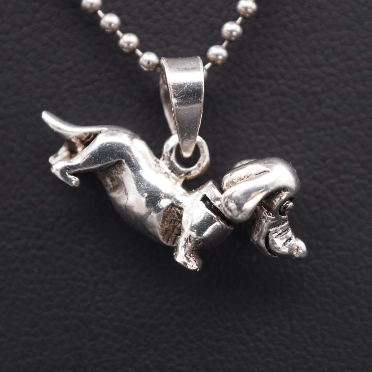 L239 ヴィンテージ 925刻印 ペンダント トップ ドッグ 犬 ダックス