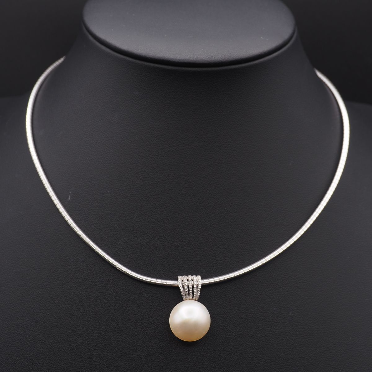 L176 マベパール 真珠 SILVER925刻印 ペンダント ネックレス オメガ
