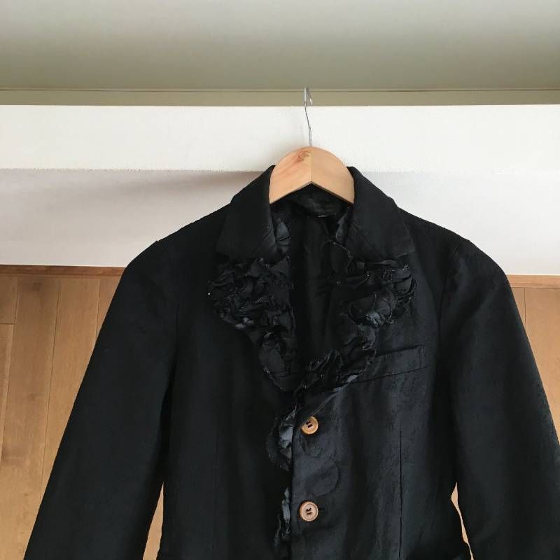 BLACK COMME des GARCONSジャケットAD2015 アウター 美品 AD2015 COMME des GARCONS コムデギャルソン 装飾 ジャケットXS