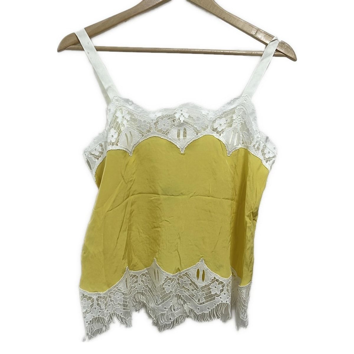 Chloe クロエ キャミソール サイズ38 M レディース - イエロー×白 レース