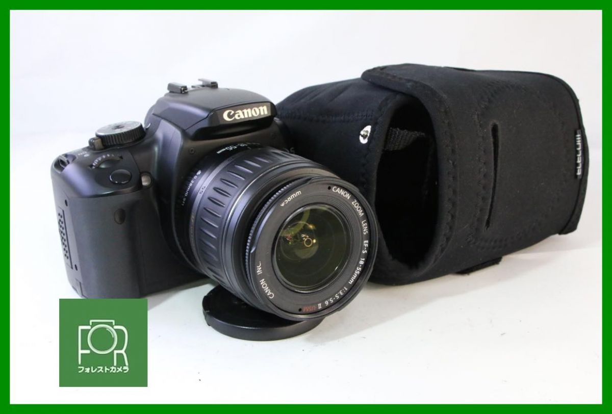 良品■Canon EOS Kiss Digital X+EF-S 18-55mm F3.5-5.6 II USM■バッテリー付き(充電可)・チャージャーなし■AH497