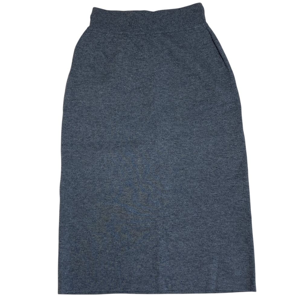 バーバリー 8045019 カシミヤスウェットスカート タイトスカート レザートリム 伸縮性あり グレー BURBERRY サイズXS レディース 上品 きれいめ