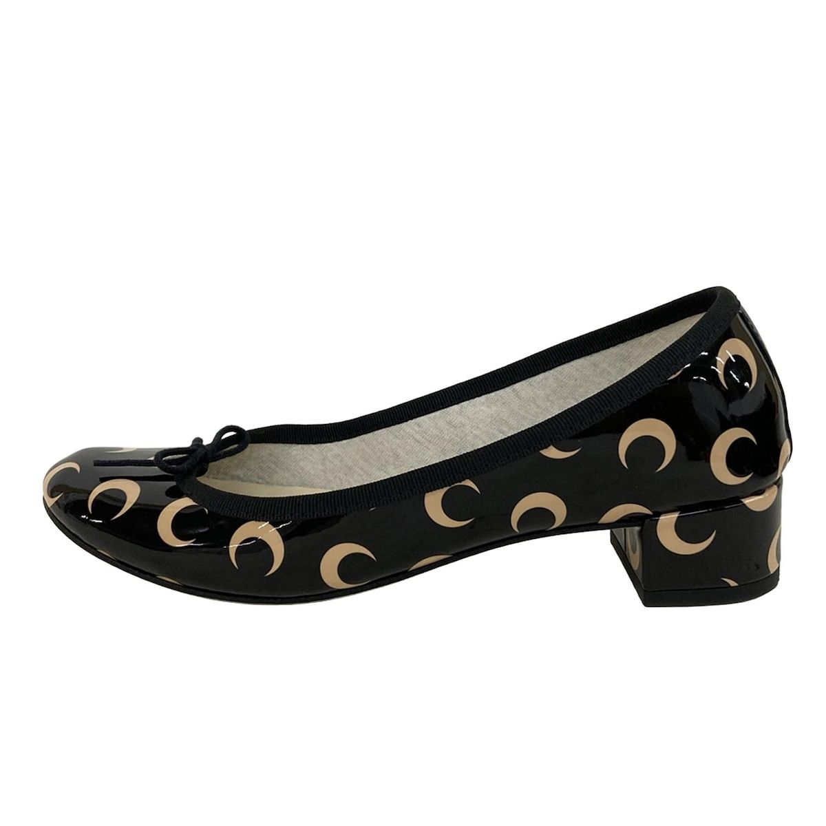 repetto レペット パンプス 37 レディース 黒 ベージュ MARINE SERRE マリーンセル コラボ