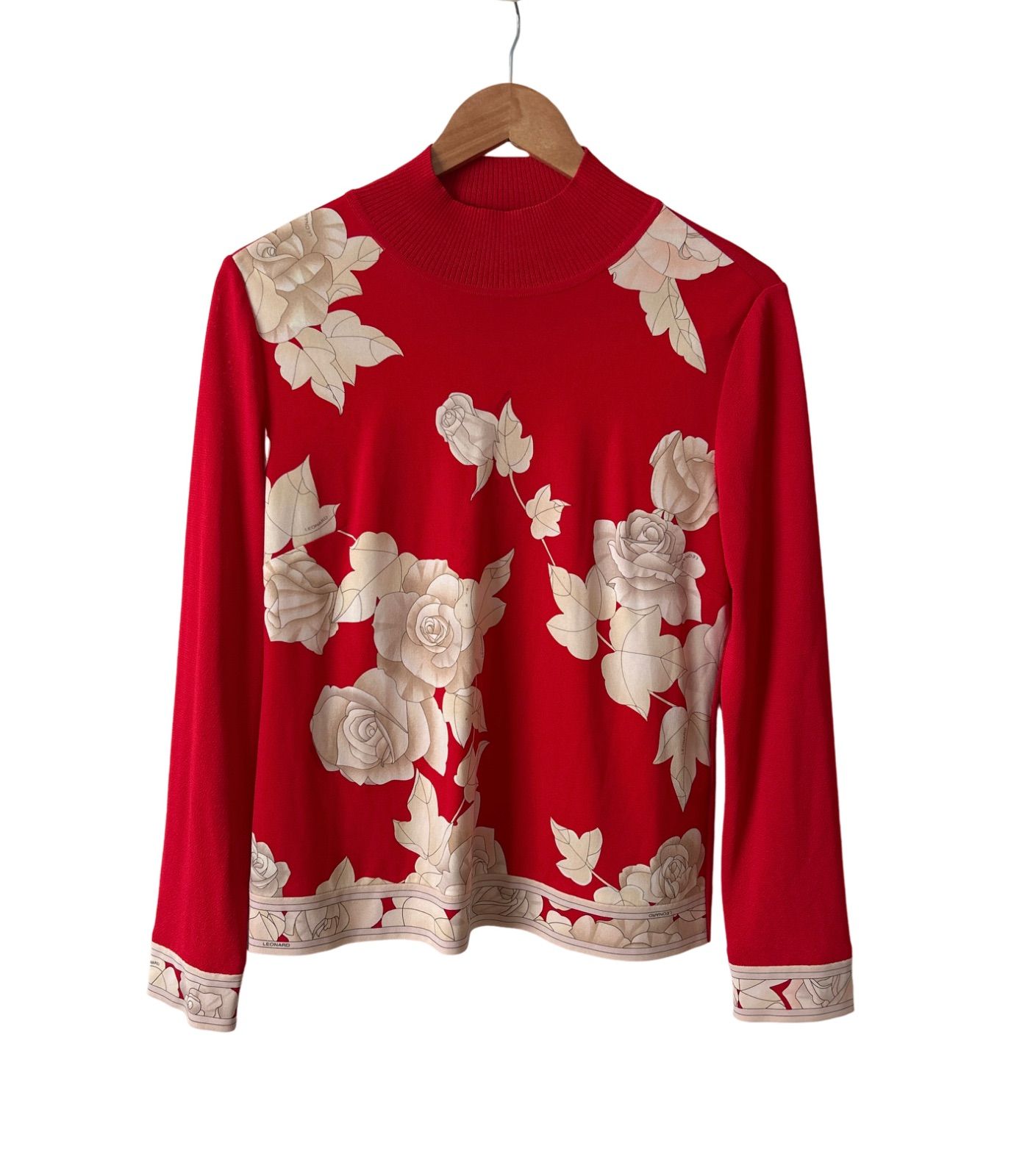 ZM1687 LEONARD レオナール 長袖カットソー レディース レッド 赤
