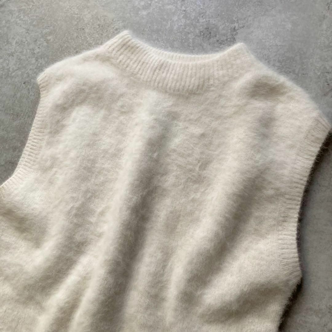 22 AW デプレ トゥモローランド フォックスカシミヤ クルーネックベスト アイボリー 白 フリーサイズ DESPRES TOMORROW LAND