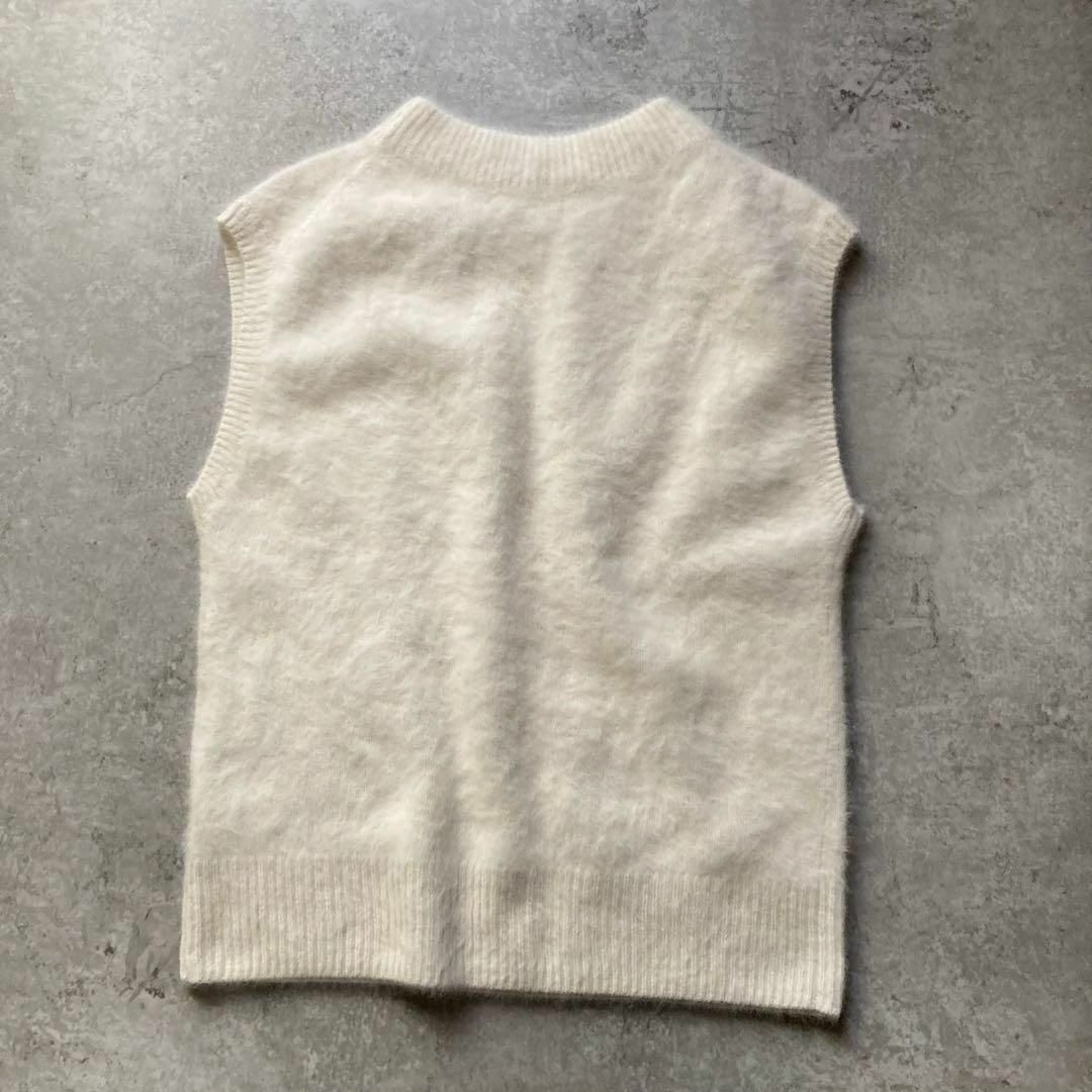  22 AW デプレ トゥモローランド フォックスカシミヤ クルーネックベスト アイボリー 白 フリーサイズ DESPRES TOMORROW LAND ニットベスト ベスト ジレ ビスチェ