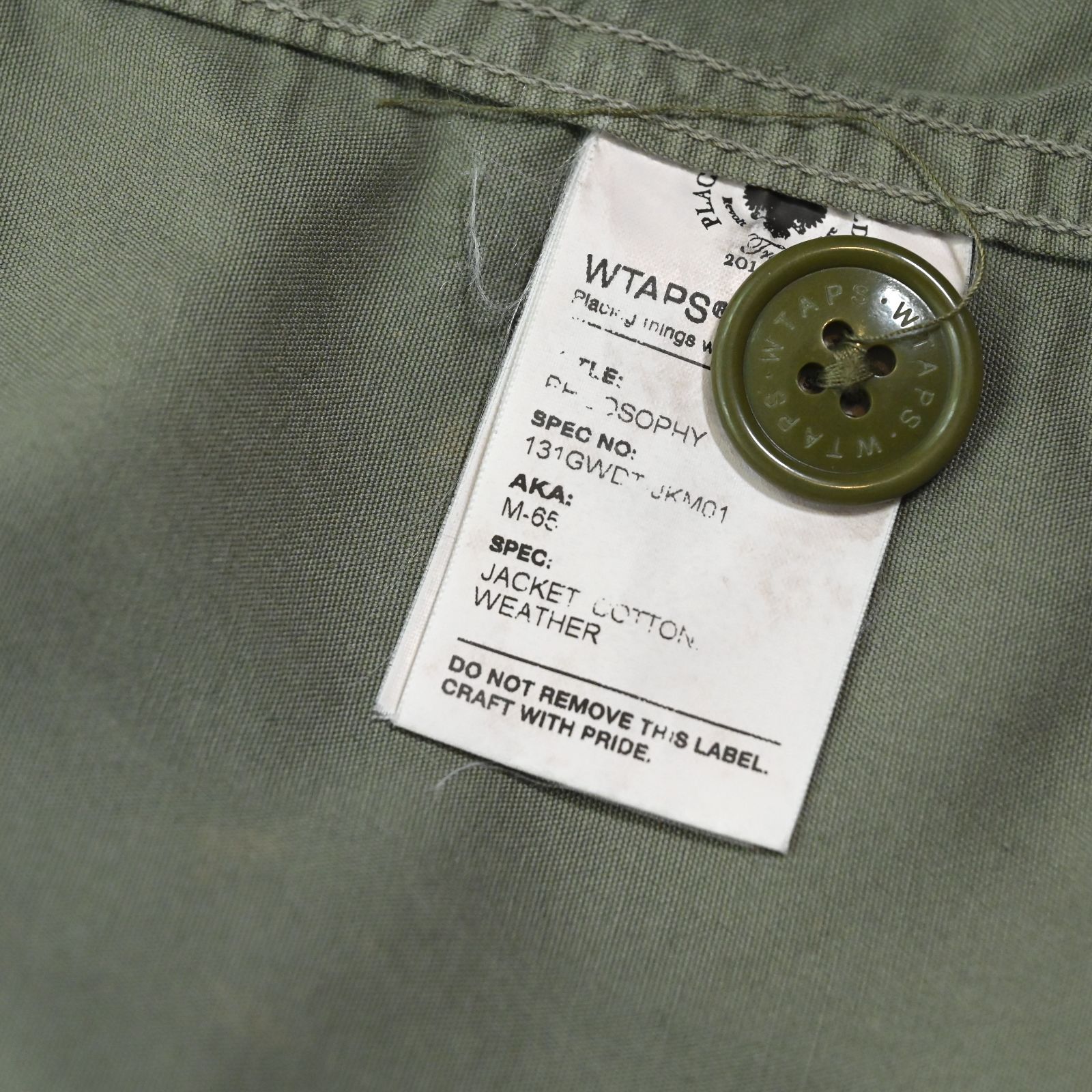 WTAPS ミリタリージャケット M-65 オリーブ タロン サイズ3（L 