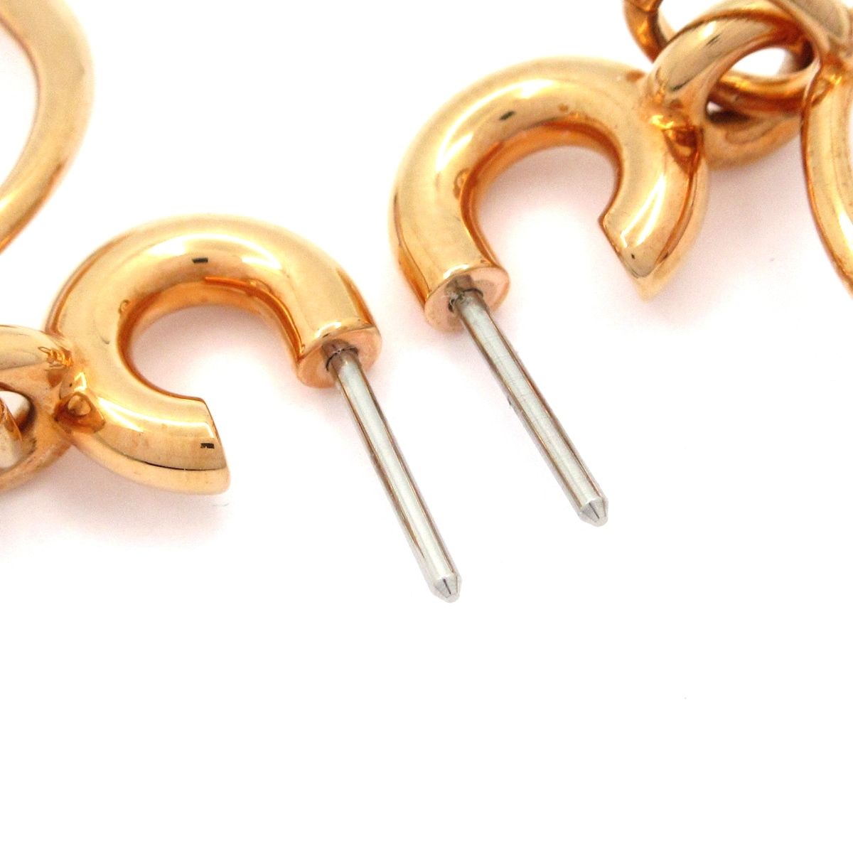  HERMES エルメス ピアス エリタージュ エケストル エトリエ レザー ピンクゴールド ピンク ピアス(両耳用) アクセサリー