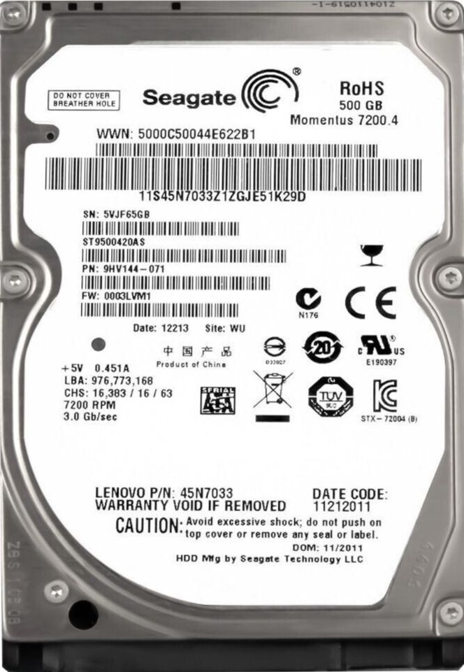 【3年保証】Seagate Moment 500GB 7.2K SATA II 2.5 ST9500420AS FW: 0003HPM1 Seagate 500GB SATA 16MB ST500LT012 Barracuda 【3年保証】Seagate Moment 500GB 7.2K SATA II 2.5 ST9500420AS FW: 0003HPM1 Seagate 500GB SATA 16MB ST500LT012 Barracuda