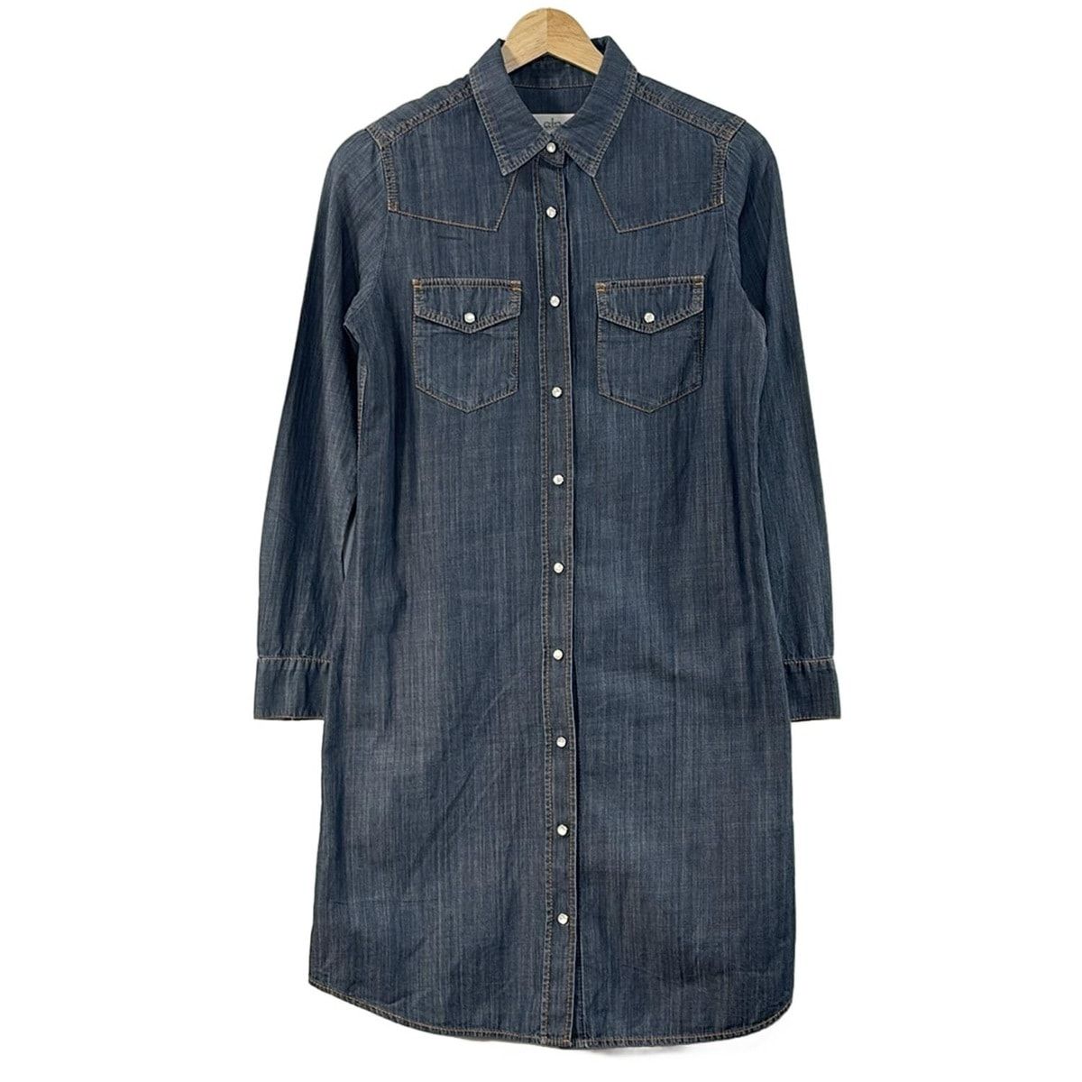 自由区 jiyuku ジユウク ワンピース サイズ38 M レディース - ネイビー レギュラー 長袖 ひざ丈 シャツワンピ