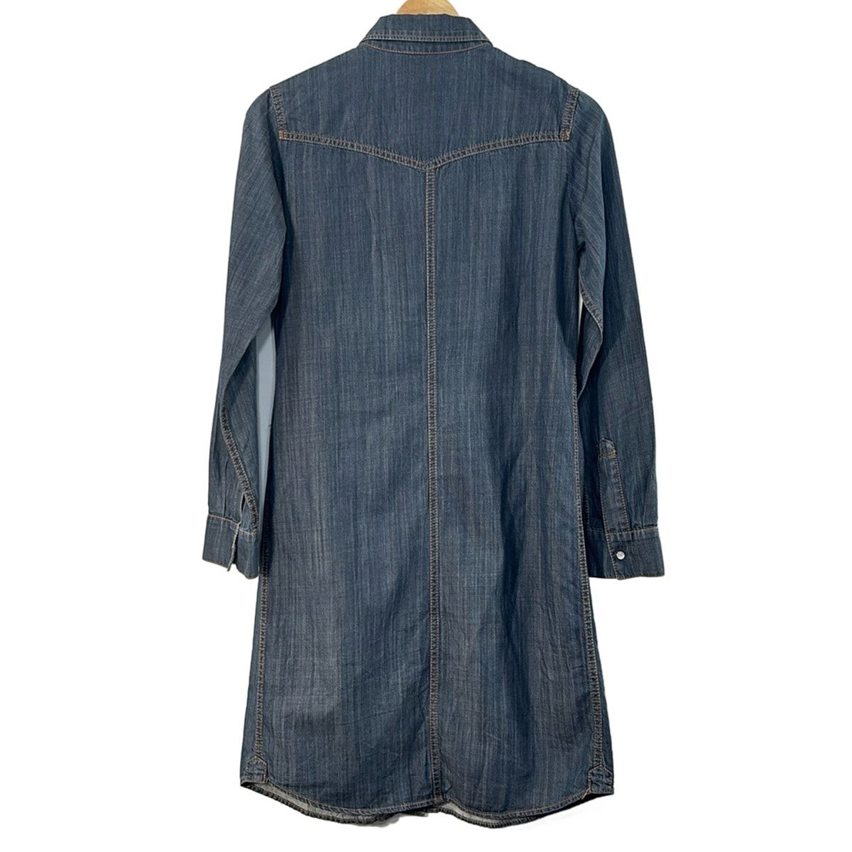 自由区 jiyuku ジユウク ワンピース サイズ38 M レディース - ネイビー レギュラー 長袖 ひざ丈 シャツワンピ